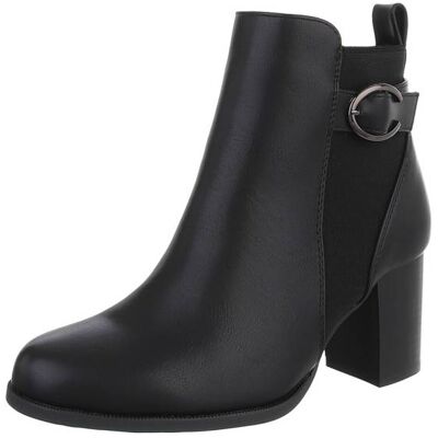 Ital-Design Klassische Stiefeletten für Damen in Schwarz Ital-Design Klassische Stiefeletten für Damen in Schwarz
