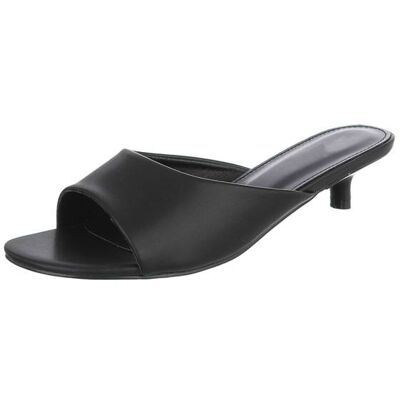 Ital-Design Pantoletten für Damen in Schwarz Ital-Design Pantoletten für Damen in Schwarz