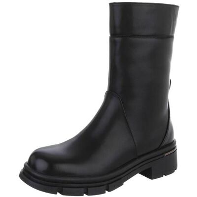 Ital-Design Plateaustiefeletten für Damen in Schwarz Ital-Design Plateaustiefeletten für Damen in Schwarz