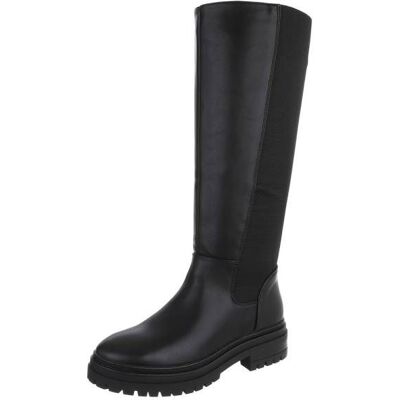 Ital-Design Plateaustiefel für Damen in Schwarz Ital-Design Plateaustiefel für Damen in Schwarz