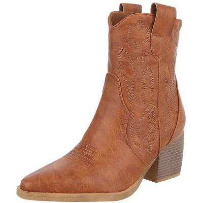 Ital-Design Western- & Bikerboots für Damen in Camel Ital-Design Western- & Bikerboots für Damen in Camel
