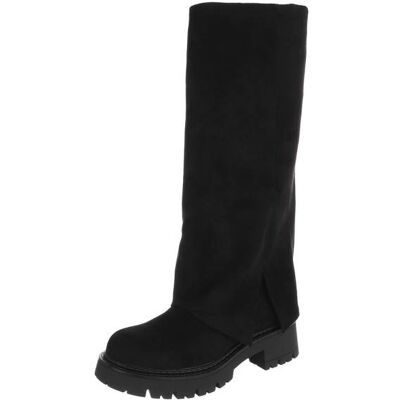 Ital-Design Plateaustiefel für Damen in Schwarz Ital-Design Plateaustiefel für Damen in Schwarz
