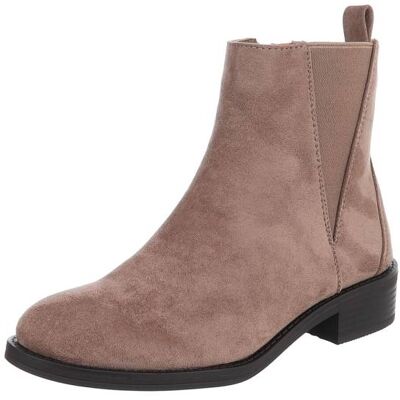 Ital-Design Flache Stiefeletten für Damen in Hellbraun Ital-Design Flache Stiefeletten für Damen in Hellbraun
