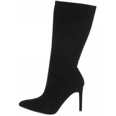 Ital-Design High-Heel Stiefel für Damen in Schwarz Ital-Design High-Heel Stiefel für Damen in Schwarz