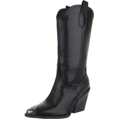 Ital-Design Western- & Bikerstiefel für Damen in Schwarz Ital-Design Western- & Bikerstiefel für Damen in Schwarz