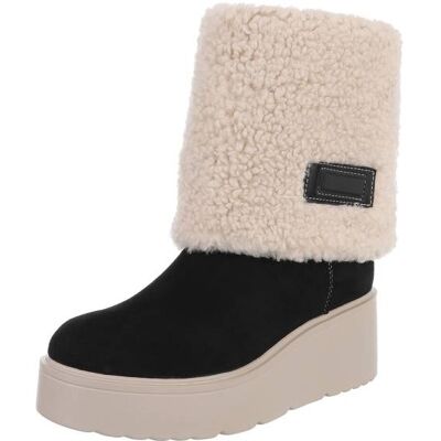 Ital-Design Plateaustiefeletten für Damen in Schwarz Ital-Design Plateaustiefeletten für Damen in Schwarz