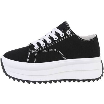 Ital-Design Sneakers Low für Damen in Schwarz und Weiß Ital-Design Sneakers Low für Damen in Schwarz und Weiß