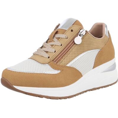Ital-Design Sneakers Low für Damen in Camel und Weiß Ital-Design Sneakers Low für Damen in Camel und Weiß