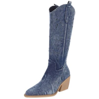 Ital-Design Sommerstiefel für Damen in Blau Ital-Design Sommerstiefel für Damen in Blau