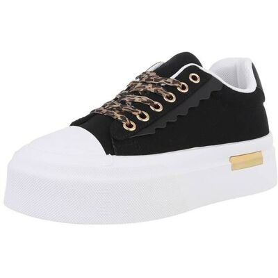 Ital-Design Sneakers High für Damen in Schwarz und Weiß Ital-Design Sneakers High für Damen in Schwarz und Weiß