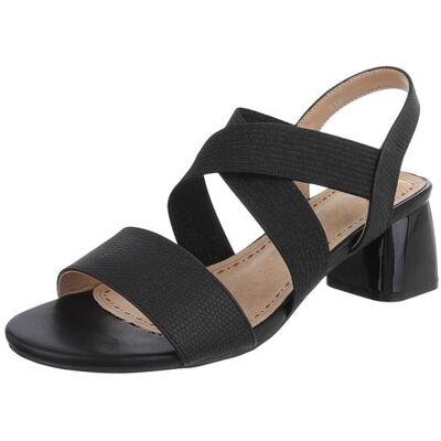 Ital-Design High-Heel Sandaletten für Damen in Schwarz Ital-Design High-Heel Sandaletten für Damen in Schwarz
