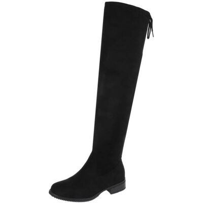 Ital-Design Flache Stiefel für Damen in Schwarz Ital-Design Flache Stiefel für Damen in Schwarz