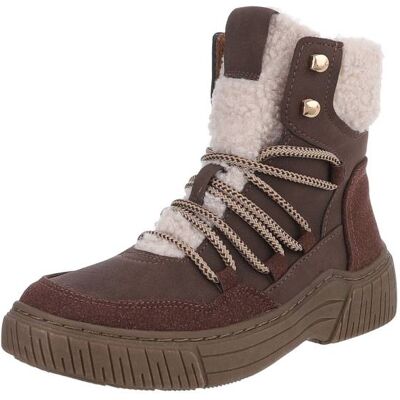 Ital-Design Flache Stiefeletten für Damen in Braun Ital-Design Flache Stiefeletten für Damen in Braun