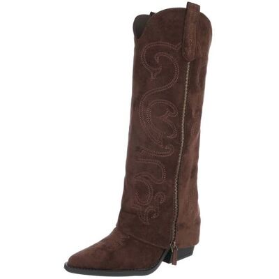 Ital-Design Western- & Bikerstiefel für Damen in Braun Ital-Design Western- & Bikerstiefel für Damen in Braun