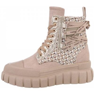 Ital-Design Sneakers High für Damen in Hellbraun Ital-Design Sneakers High für Damen in Hellbraun