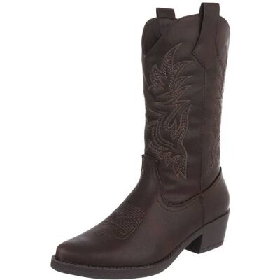 Ital-Design Western- & Bikerstiefel für Damen in Braun Ital-Design Western- & Bikerstiefel für Damen in Braun