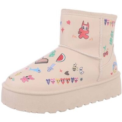 Ital-Design Stiefeletten für Kinder in Hellbraun Ital-Design Stiefeletten für Kinder in Hellbraun