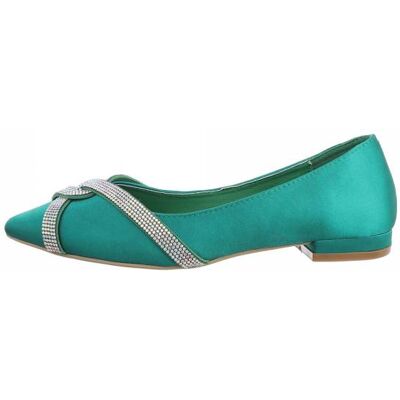 Ital-Design Klassische Ballerinas für Damen in Grün Ital-Design Klassische Ballerinas für Damen in Grün
