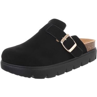 Ital-Design Plateausandaletten für Damen in Schwarz Ital-Design Plateausandaletten für Damen in Schwarz