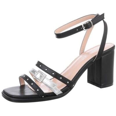 Ital-Design High-Heel Sandaletten für Damen in Schwarz Ital-Design High-Heel Sandaletten für Damen in Schwarz