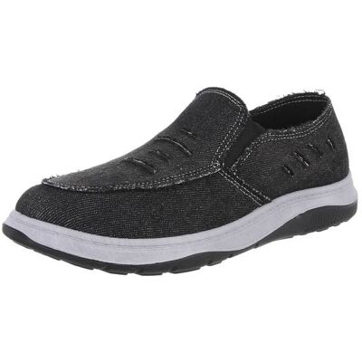 Ital-Design Slipper für Herren in Schwarz und Grau Ital-Design Slipper für Herren in Schwarz und Grau