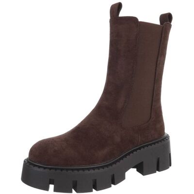 Ital-Design Plateaustiefeletten für Damen in Braun Ital-Design Plateaustiefeletten für Damen in Braun