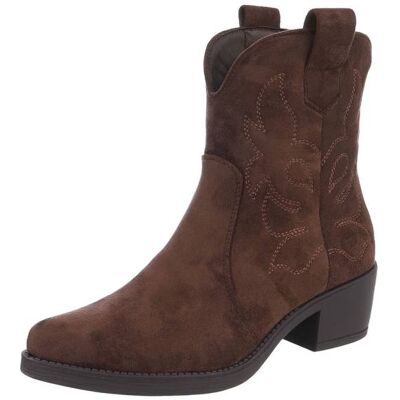 Ital-Design Western- & Bikerboots für Damen in Dunkelbraun Ital-Design Western- & Bikerboots für Damen in Dunkelbraun