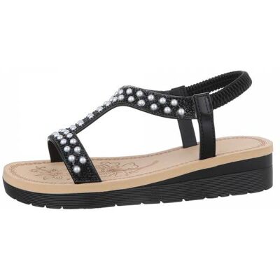 Ital-Design Riemchensandalen für Damen in Schwarz Ital-Design Riemchensandalen für Damen in Schwarz
