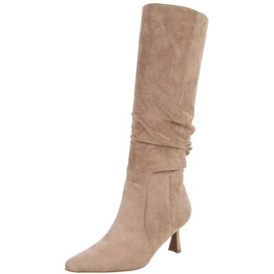 Ital-Design Klassische Stiefel für Damen in Hellbraun Ital-Design Klassische Stiefel für Damen in Hellbraun