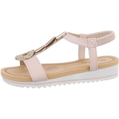 Ital-Design Riemchensandalen für Damen in Beige Ital-Design Riemchensandalen für Damen in Beige