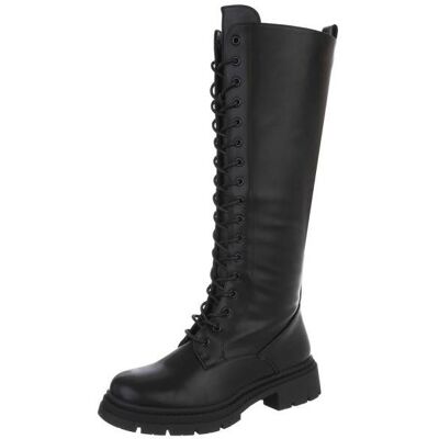 Ital-Design Plateaustiefel für Damen in Schwarz Ital-Design Plateaustiefel für Damen in Schwarz