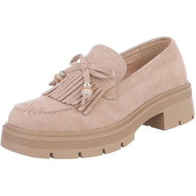 Ital-Design Slipper für Damen in Hellbraun Ital-Design Slipper für Damen in Hellbraun
