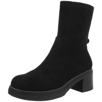 Ital-Design Plateaustiefeletten für Damen in Schwarz Ital-Design Plateaustiefeletten für Damen in Schwarz