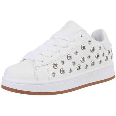 Ital-Design Sneakers Low für Damen in Weiß Ital-Design Sneakers Low für Damen in Weiß