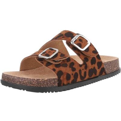 Ital-Design Pantoletten für Damen in Braun und Camel Ital-Design Pantoletten für Damen in Braun und Camel