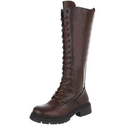 Ital-Design Plateaustiefel für Damen in Braun Ital-Design Plateaustiefel für Damen in Braun