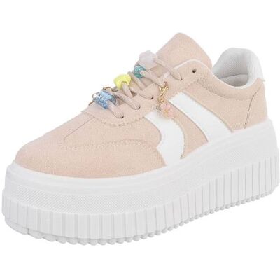 Ital-Design Sneakers Low für Damen in Beige Ital-Design Sneakers Low für Damen in Beige