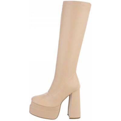 Ital-Design Plateaustiefel für Damen in Beige Ital-Design Plateaustiefel für Damen in Beige
