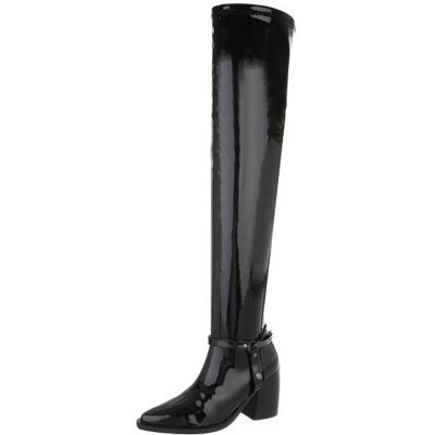 Ital-Design Overknees für Damen in Schwarz Ital-Design Overknees für Damen in Schwarz