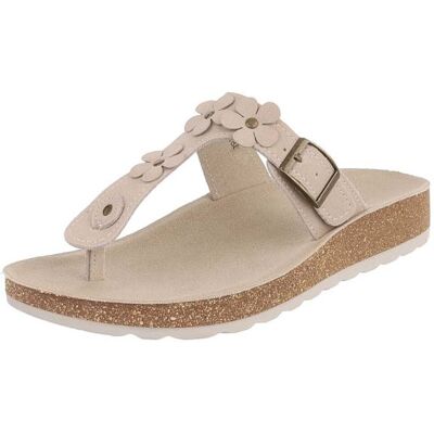 Ital-Design Zehentrenner für Damen in Beige Ital-Design Zehentrenner für Damen in Beige