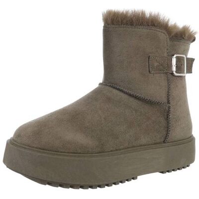 Ital-Design Snowboots für Damen in Olive Ital-Design Snowboots für Damen in Olive