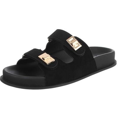 Ital-Design Pantoletten für Damen in Schwarz Ital-Design Pantoletten für Damen in Schwarz