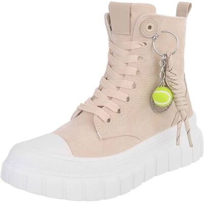 Ital-Design Sneakers High für Damen in Beige Ital-Design Sneakers High für Damen in Beige