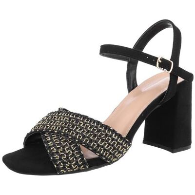 Ital-Design High-Heel Sandaletten für Damen in Schwarz Ital-Design High-Heel Sandaletten für Damen in Schwarz