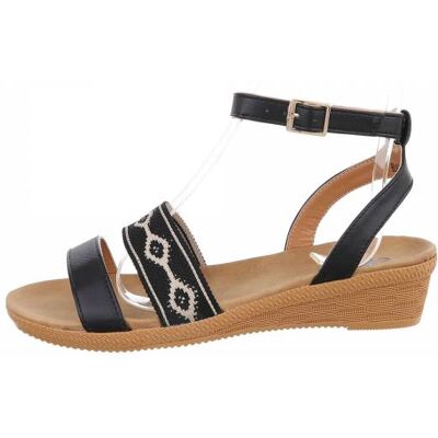 Ital-Design Riemchensandalen für Damen in Schwarz Ital-Design Riemchensandalen für Damen in Schwarz