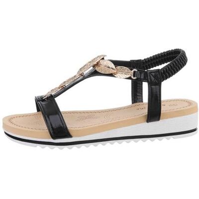 Ital-Design Riemchensandalen für Damen in Schwarz Ital-Design Riemchensandalen für Damen in Schwarz