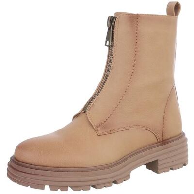 Ital-Design Plateaustiefeletten für Damen in Hellbraun Ital-Design Plateaustiefeletten für Damen in Hellbraun