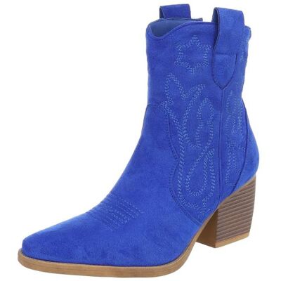 Ital-Design Western- & Bikerboots für Damen in Blau Ital-Design Western- & Bikerboots für Damen in Blau
