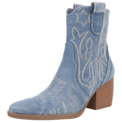 Ital-Design Western- & Bikerboots für Damen in Hellblau Ital-Design Western- & Bikerboots für Damen in Hellblau