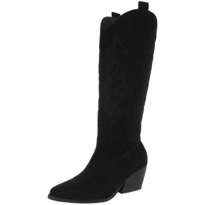 Ital-Design Western- & Bikerstiefel für Damen in Schwarz Ital-Design Western- & Bikerstiefel für Damen in Schwarz